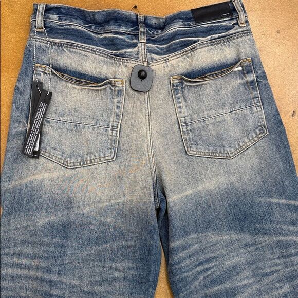 AMIRI Relaxed Fit Blue and Tan Jeans - Picture 13 of 16